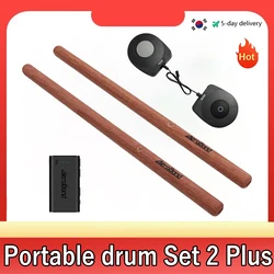 Pocket Drum 2 Plus, juego de baquetas de aire electrónicas digitales muslimate, baquetas, pedales, adaptador Bluetooth