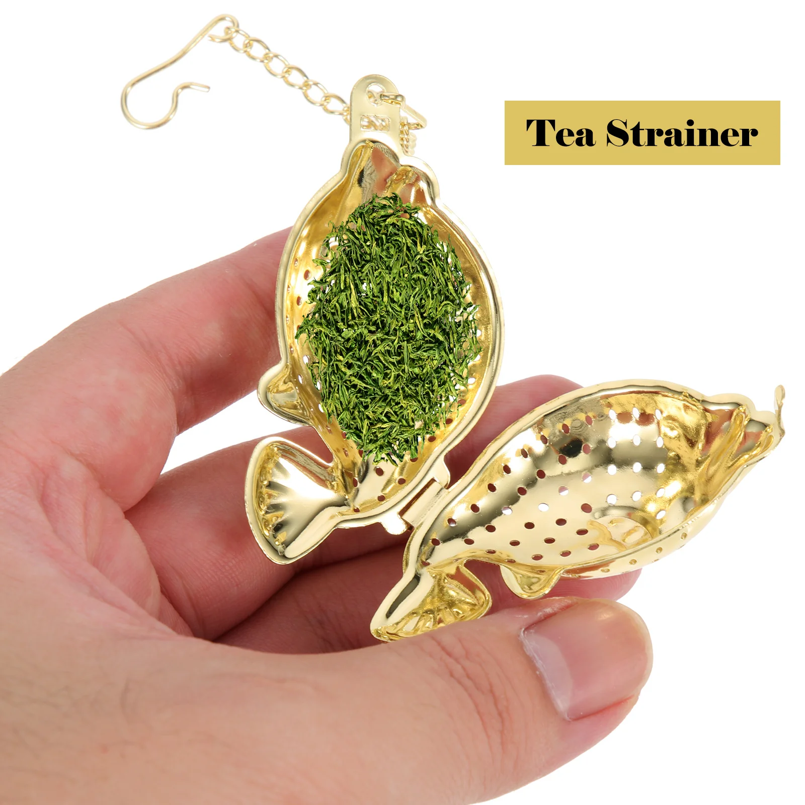 

2Pcs Dolphin Shape Stainless Steel Tea Infuser Practical Tea Strainer Loose Leaf Steeper Kitchen Office Home Use