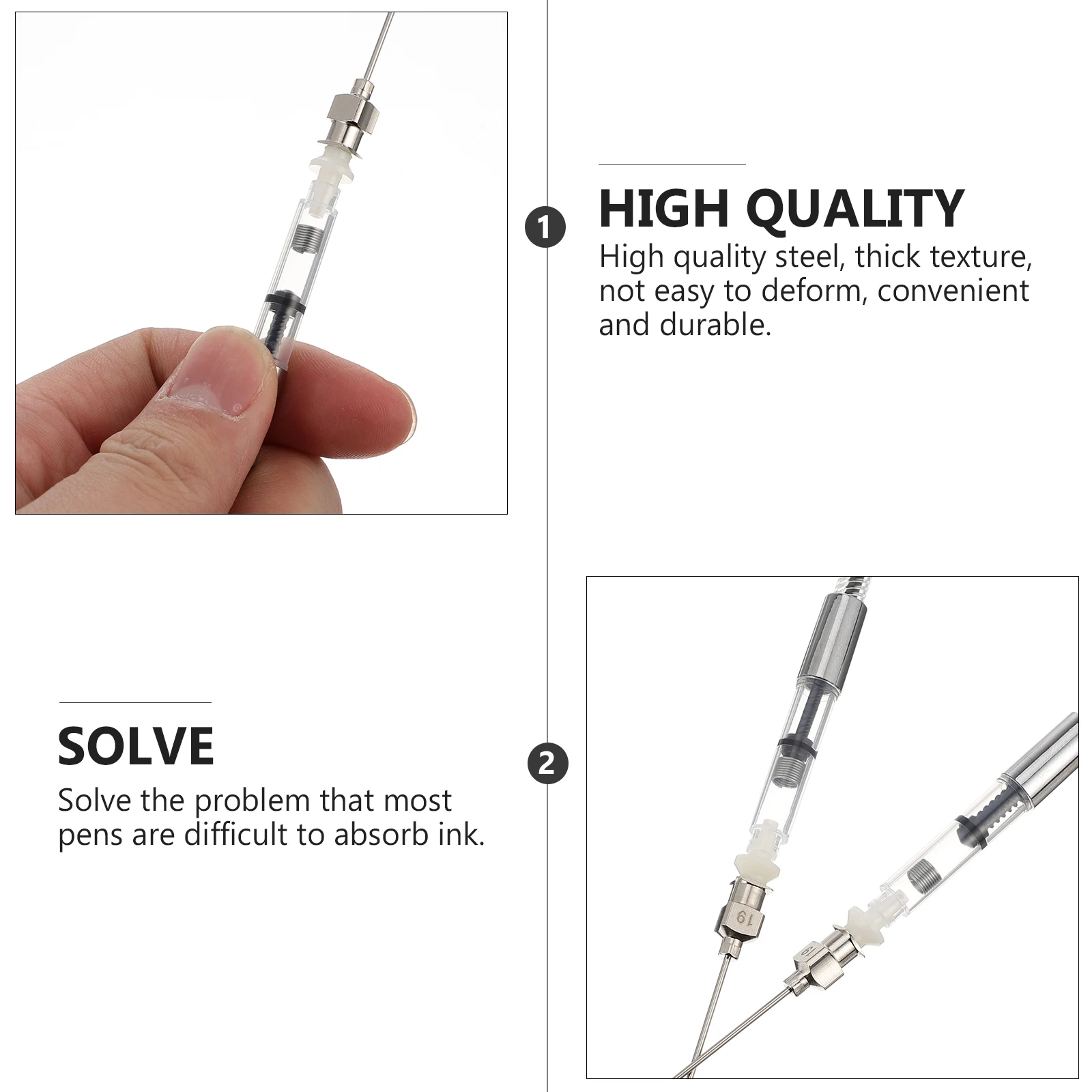 

Fountain Pen Ink Fill Converter Kit Absorption Tools Gift for Students Stationery Useful Device Practical Accessories