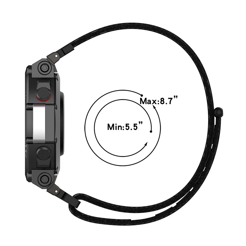 Ремешок нейлоновый для Huami Amazfit T-Rex2, спортивный дышащий сменный Браслет для умных часов