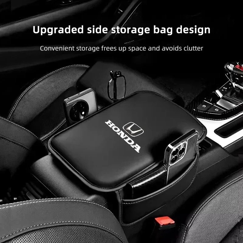 

Car Hand Guard Storage Multifunctional Leather Center Console Cover Interior Accessories for Honda Civic Accord CRV HRV Fit City