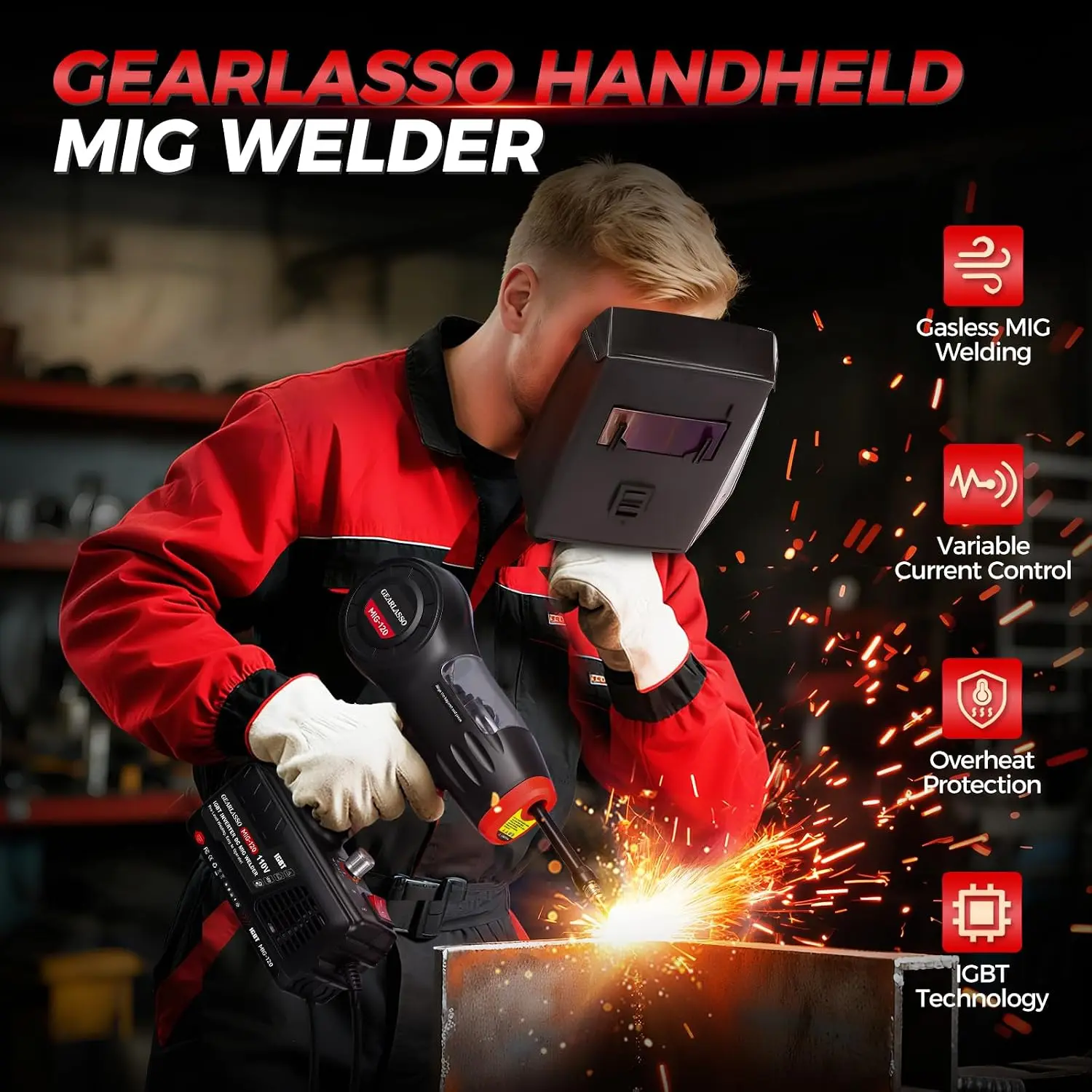 ^For MIG Welder 110V Flux Core Gasless Portable Welding Machine IGBT | Handheld Welder & Flux Core Welder, 120A IGBT Inverter