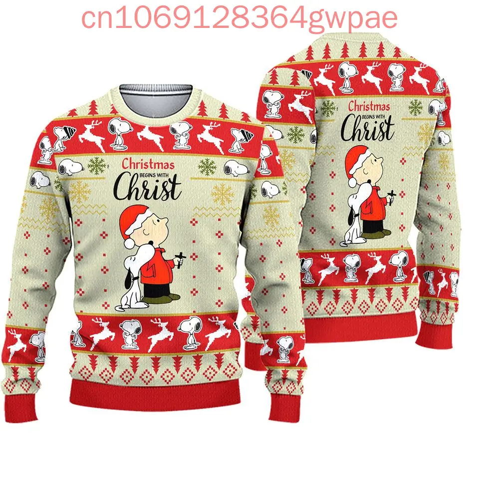 Snoopy Charlie Ugly Sweater Men's Women's 3d Sweater Tops Disney Ugly Christmas Sweater Anime Xmas Gifts Christmas Sweater