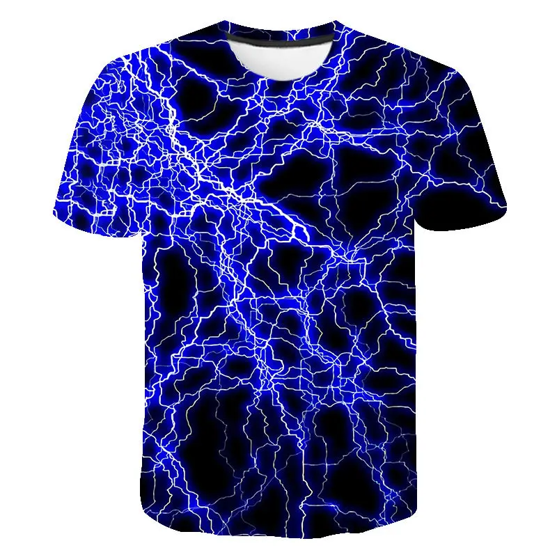 

New 3d Natural Climate Lightning Cool Custom T-shirt For Men And Women, Children's Fashion Outfit, Sports Breathable Cool Top