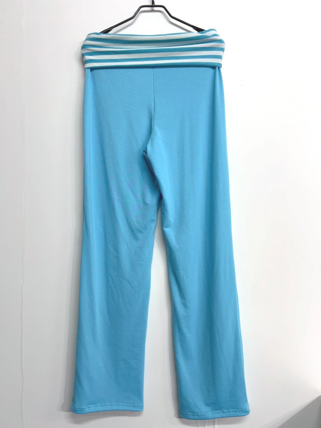 Y2K Damenmode, gestreifte, lässige Pyjamahose, Loungehose, elastisch, doppellagig, niedrige Taille, lange Schlafanzughose – Detail 5