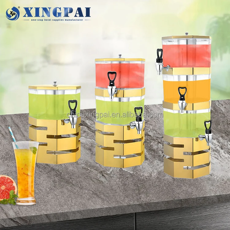 XINGPAI Wedding Banquet Stainless Steel 3 Tier Wholesale Tea Ice Drink Soda Commercial Cool Juice Dispenser