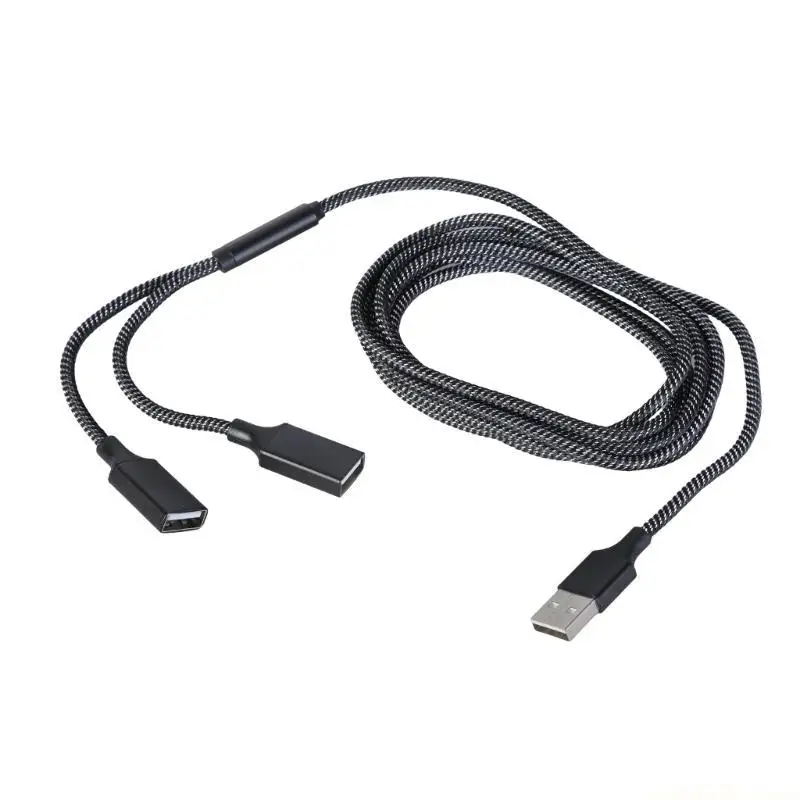 USB2.0 Splitter Cable 1 In 2 Out Double Female Port Expansion for Data Transfer