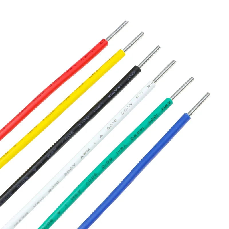 2~50M UL1007 Single Core Electronic wire 26 24 22 20 18 16 14AWG  LED Line Equipment PVC Insulation Tinned Plating Copper Cable