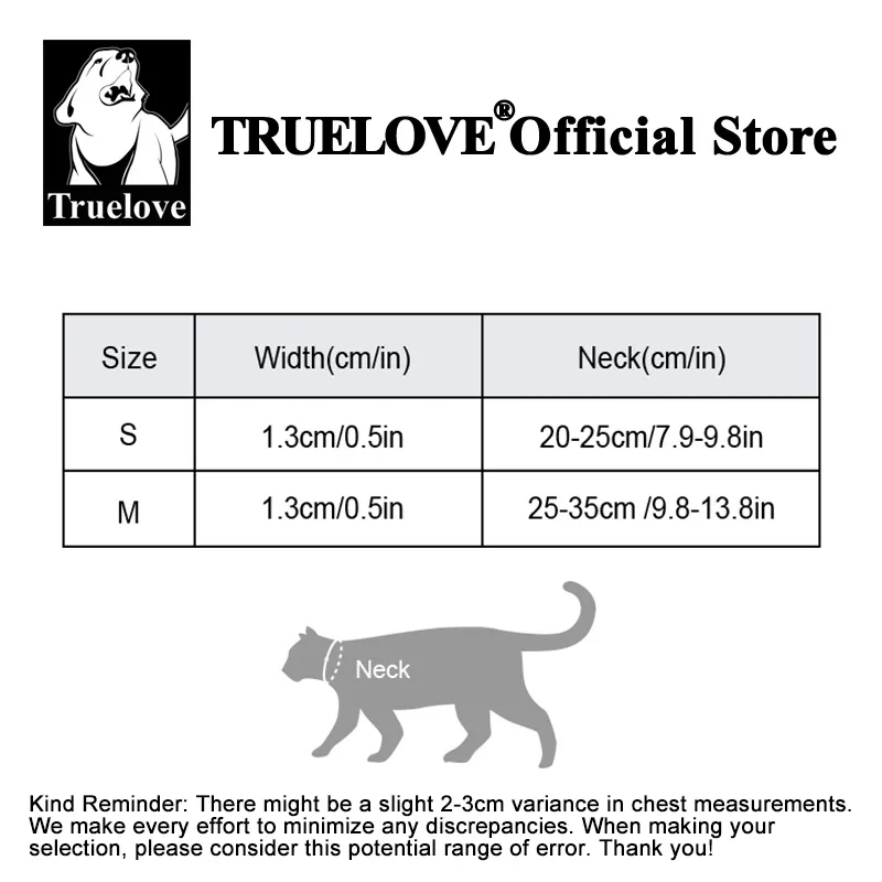 Truelove Cat Collar Elastic Strap Easy Control Soft Material Lightweight Fashional Small Dog Collar Cat Product Collar TLC5313