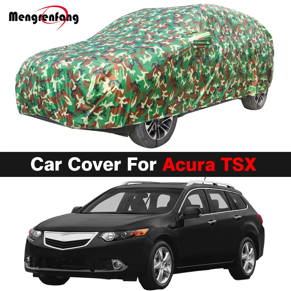 

Камуфляжный полный автомобильный чехол для Acura TSX 2003-2014, уличный солнцезащитный козырек, защита от УФ-лучей, дождя и снега, водонепроницаемый автомобильный чехол, пылезащитный