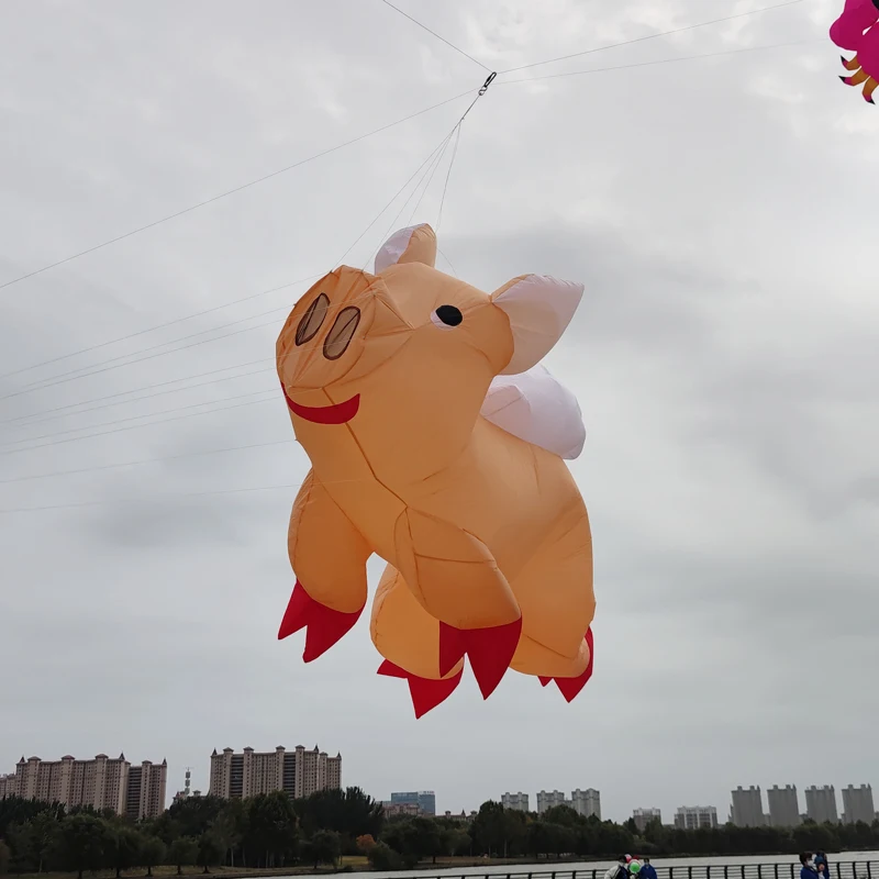 Inflatable kites แสดงยักษ์ kite จี้หมู kites ของเล่นสําหรับผู้ใหญ่ของเล่นกีฬา Kite surfing dragon kite กิจกรรมแสดง kites