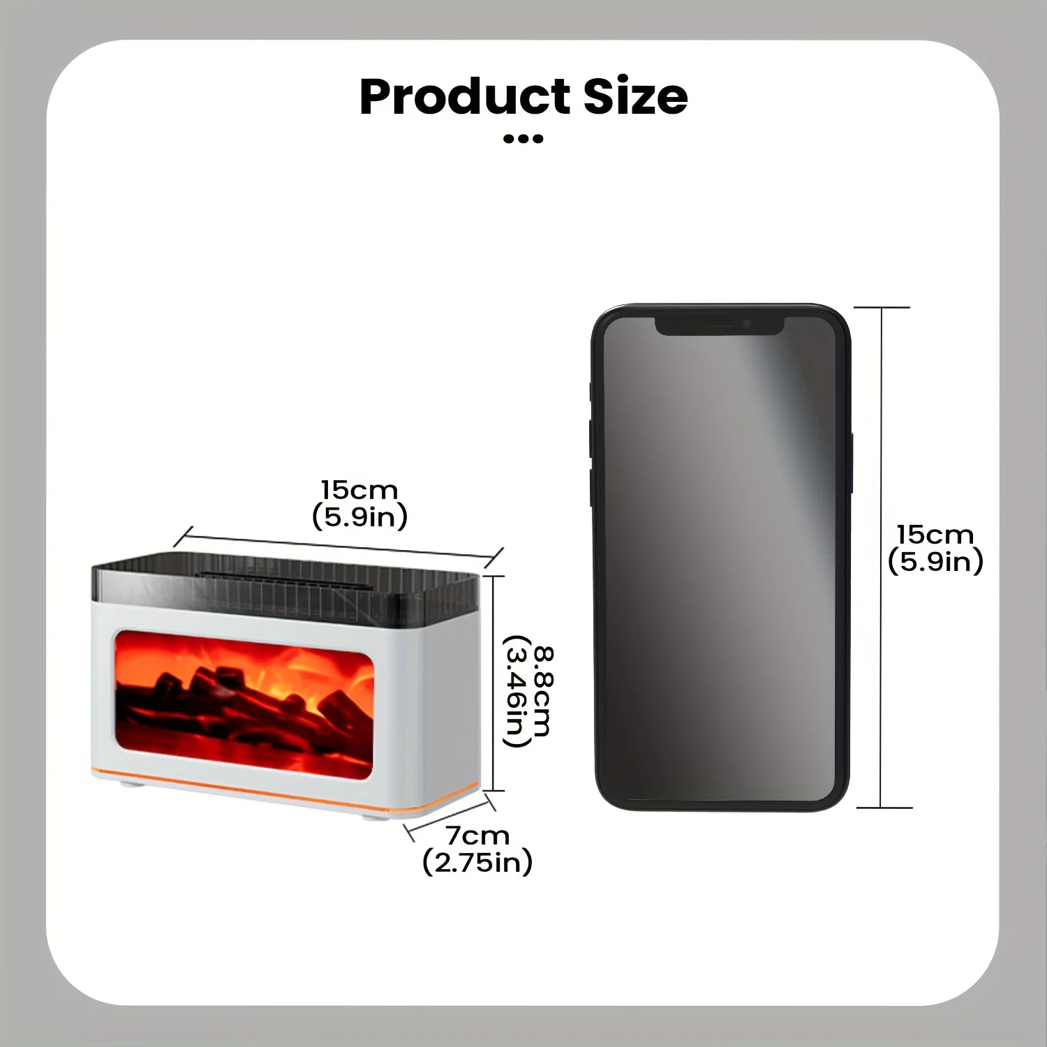 موقد صغير ناشر رائحة يخلق جوًا احتفاليًا 7 ألوان لهب تأثيرات الإضاءة مثالية لهدايا السنة الجديدة ديكور المنزل