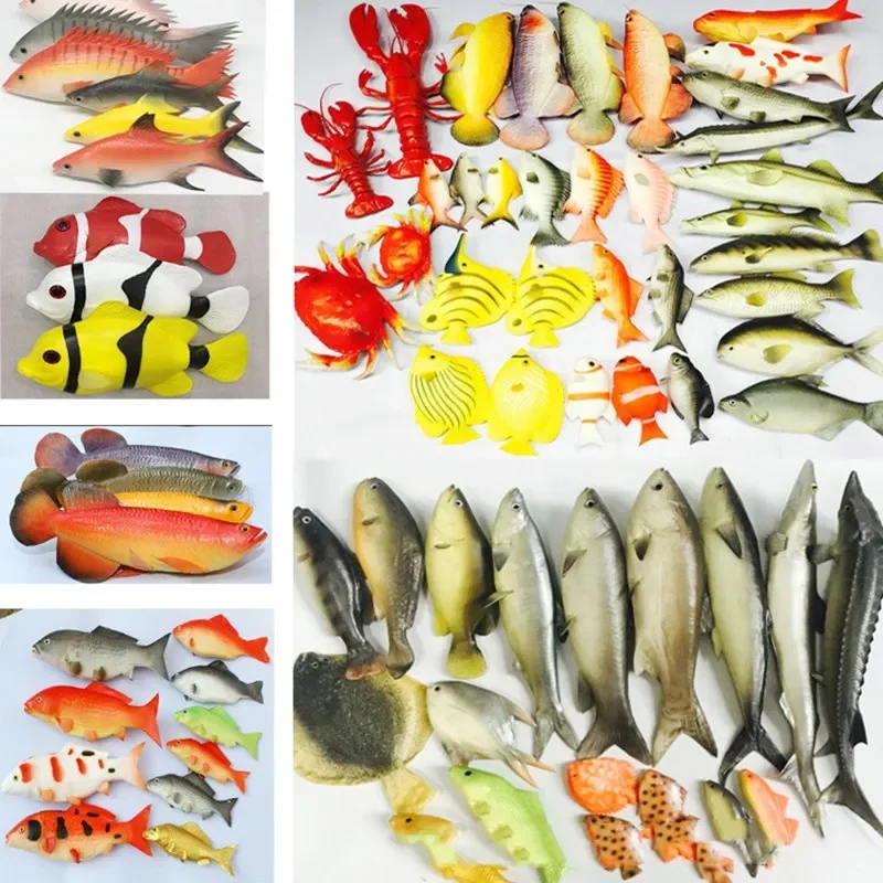 Lifelike Sea Life Animals Simulation, Bass Fish, Salmon Figure Model, Educational Toy, Photography Prop Decoration, 1Pc