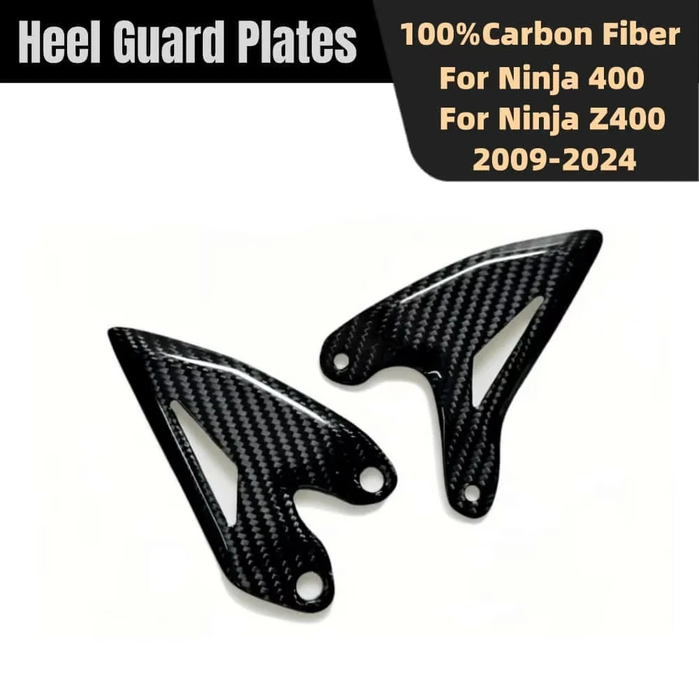 

For KAWASAK Ninja400 / Z400 Ninja500 / Z500 Carbon Fiber Rear Foot Heel Guards Motorcycle Accessories Footrest Wings Protector
