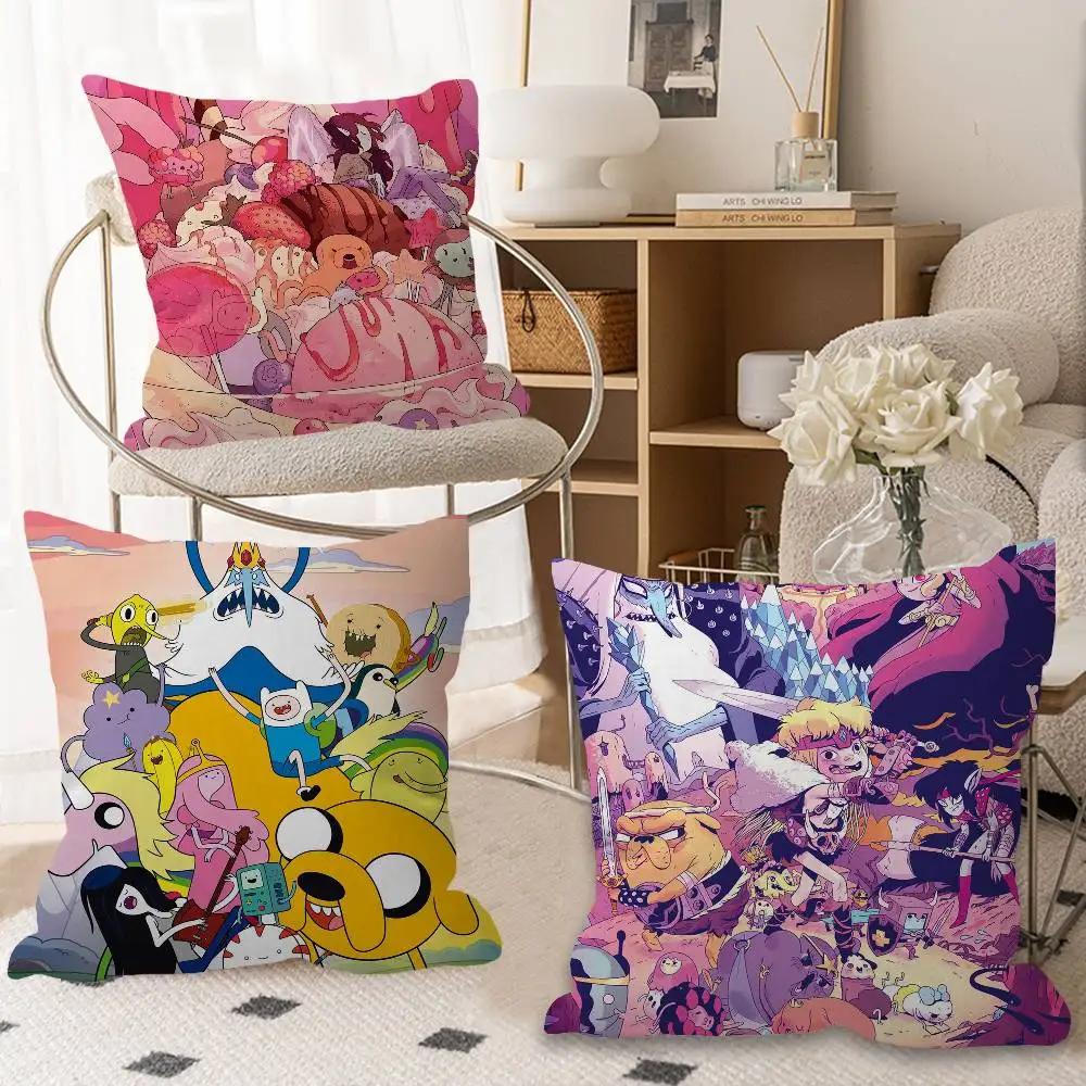 A-Adventures Cartoon Time Anime Personalized picture text home decorative pillows Household Gifts 45x45cm