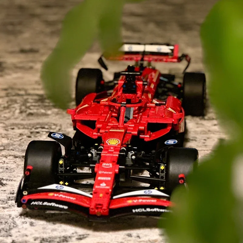 Raumdekoration 1361 Teile Rotes Sportrennwagen-Bausteinset Superauto-Bausteine Geburtstags- und Weihnachtsgeschenk für Erwachsene – Detail 2