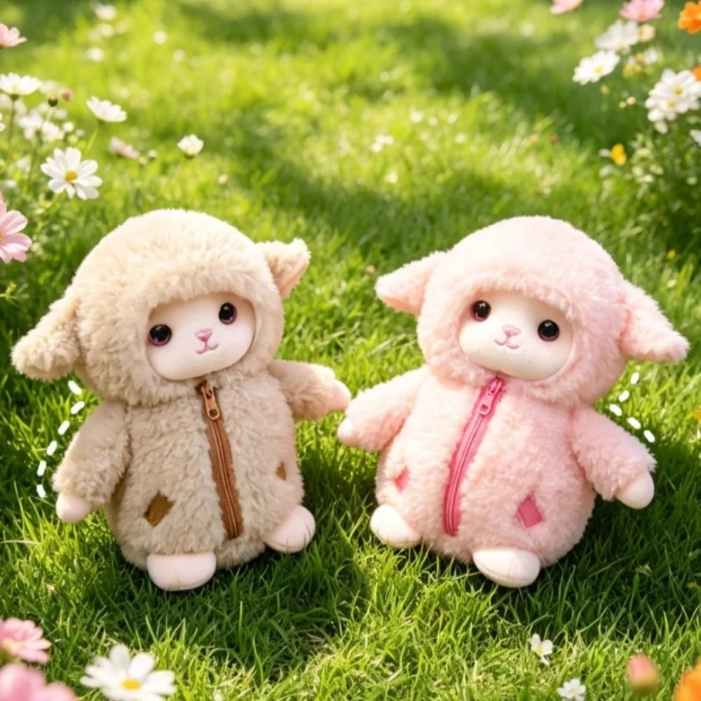 Cute Plush Sheep Plush Toy Sheep Skin Friendly Lamb Doll Baby Toy Home Decor - view 4