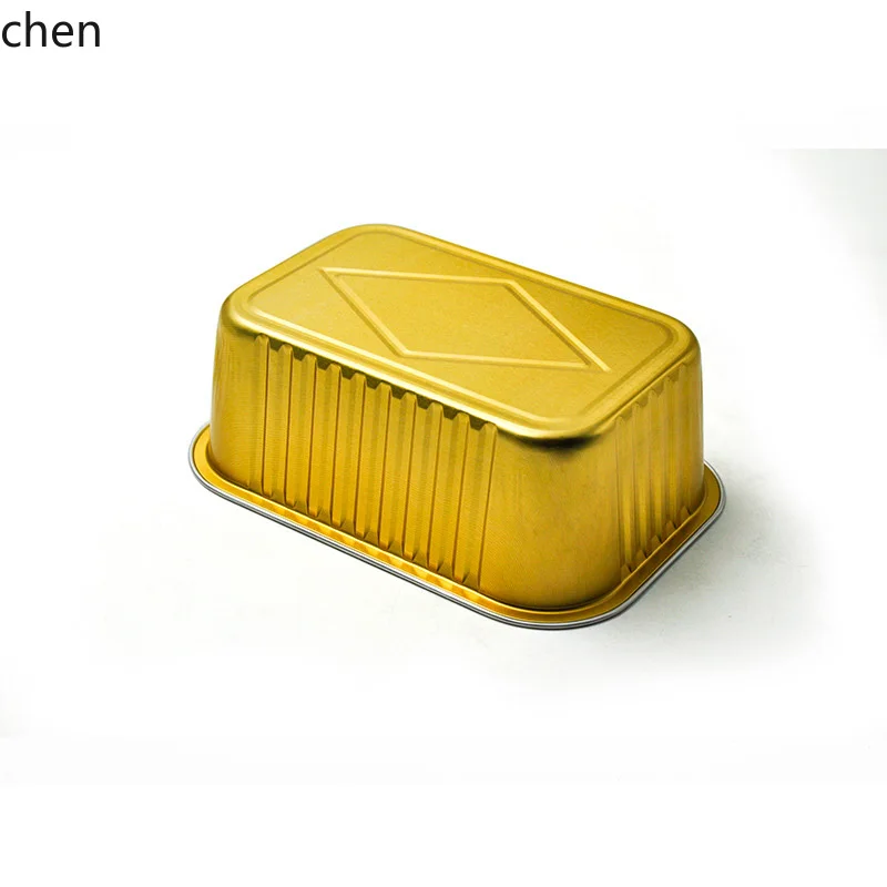 Fiambrera para llevar sellada comercial HTT, papel de aluminio, papel de aluminio, embalaje de pescado a la parrilla, caja para llevar de película de aluminio para alimentos