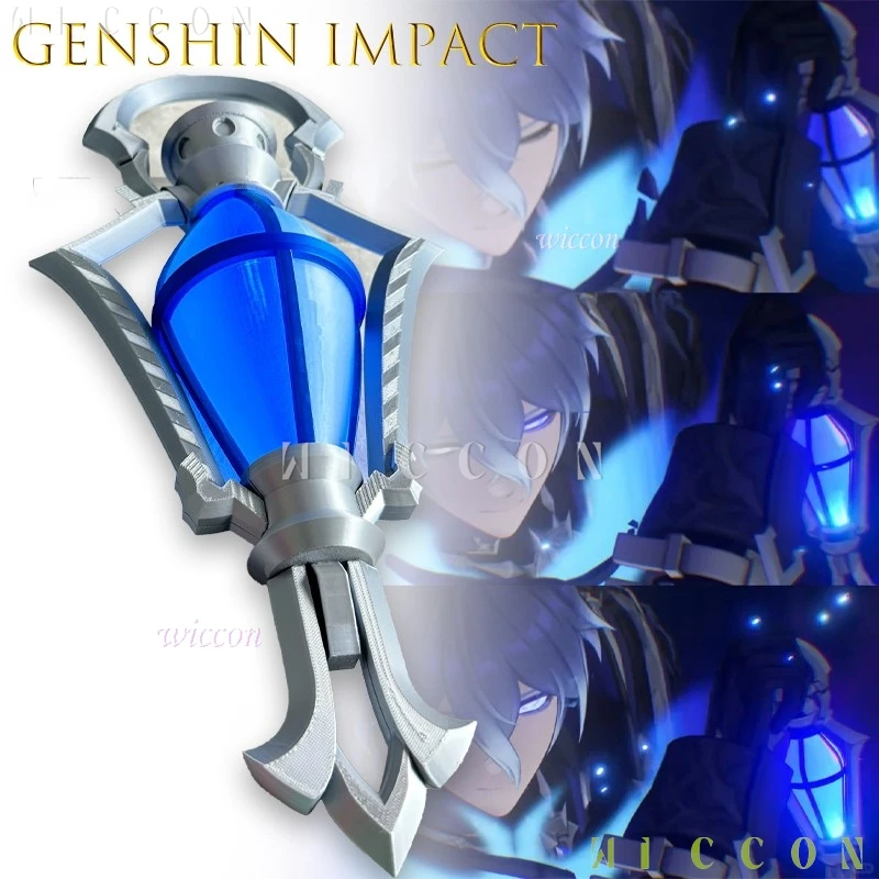 

Halloween Adult Dress up Genshin Impact Furlis Handheld Lantern Cosprop Glow In The Dark Electro Element Anime Accessory Hallowe