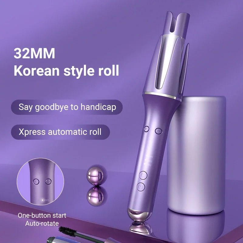 

32mm Fast Heating Automatic Hair Curler Stick Negative Ion Electric Ceramic Curler Rotating Magic Curling Iron Hair Care Tool