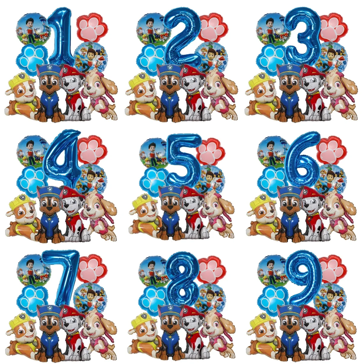 9Pcs Paw Patrol Bal…