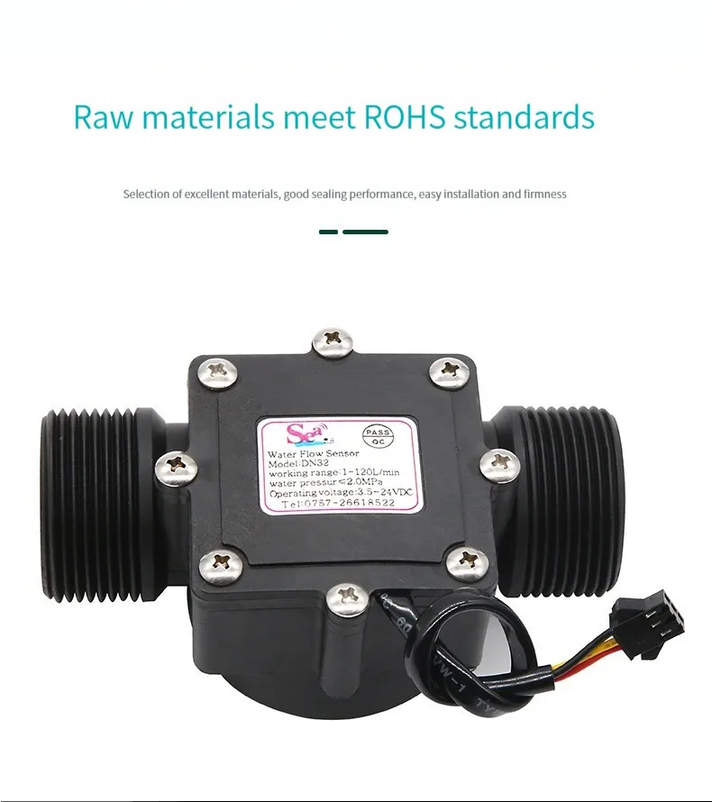 Water Flow Meter Flowmeter Hall Sensor Switch Counter Fuel Gauge Indicator Caudalimetro Flow Device DN32 G1-1/4\
