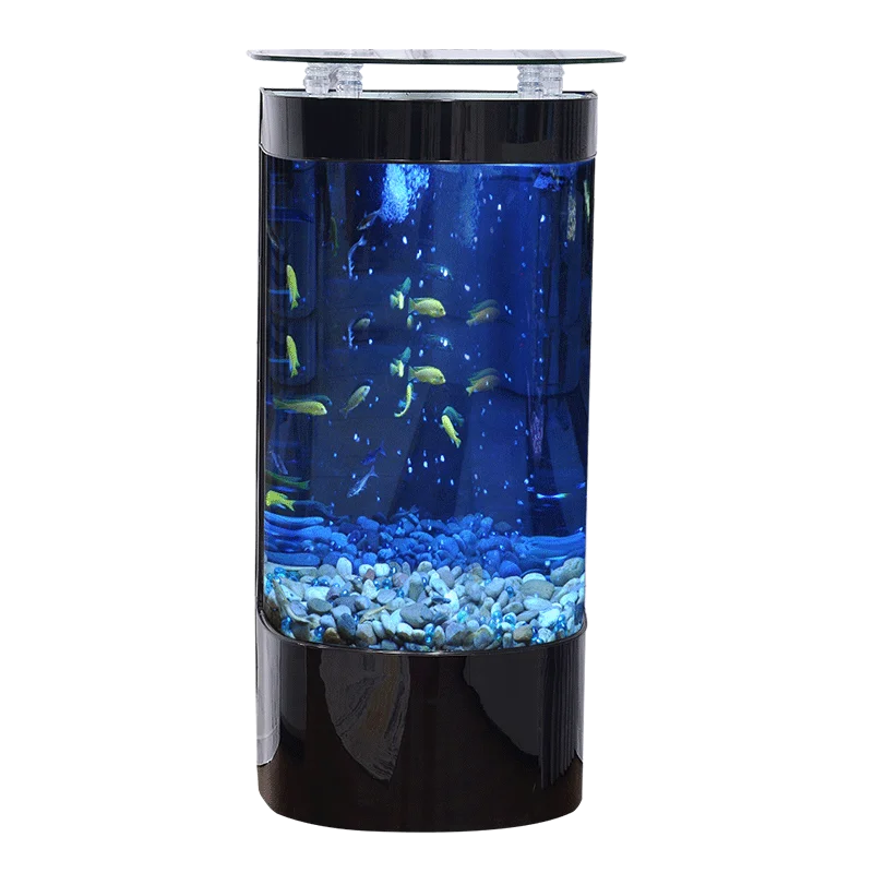 Hot selling classic small acrylic semi-circular aquarium planting