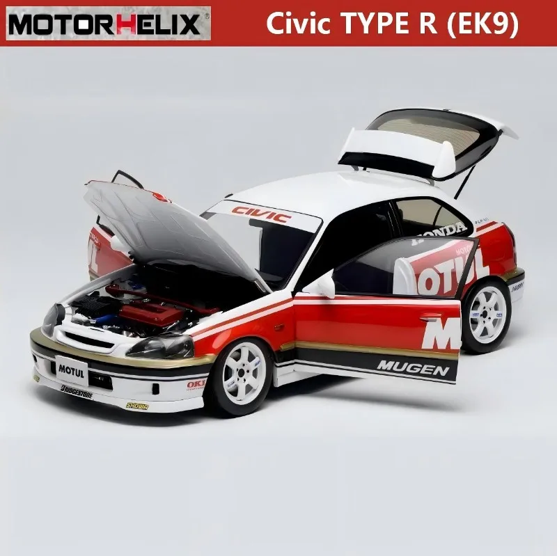 MH 1/18 Civic TYPE R (EK9) Alloy Die Casting Car Model Collection Model Christmas Gift gifts for men