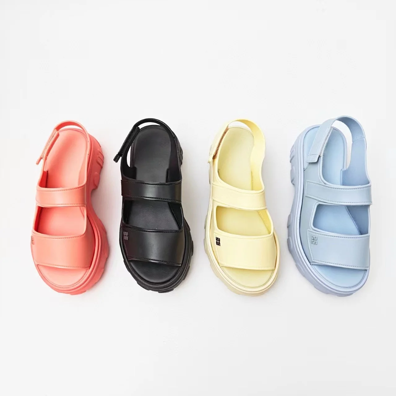 New Style Brand Women Thick-soled Sponge Jelly Shoes Lady Fashion Desiger Roman Sandals Girl open-toe Fragrant Beach Shoes SM310