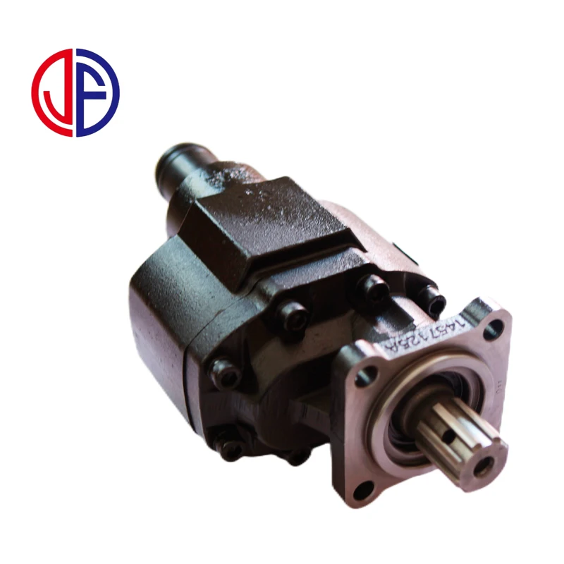 Low cost dump truck PTO connection hydraulic bidirectional gear pump