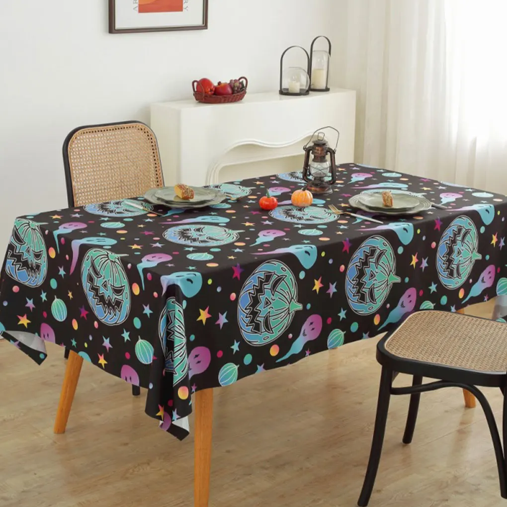 Halloween Party Tablecloth Horror Pumpkin Ghost Festival Dining Table Tea Table Decoration Tablecloth Halloween Party Props