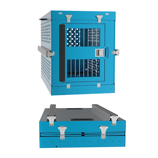 صندوق بيت للكلاب قابل للطي من الألومنيوم مقاس 40 بوصة IATA XL قفص كلب قابل للطي K9 قفص كلب معدني قابل للطي #4