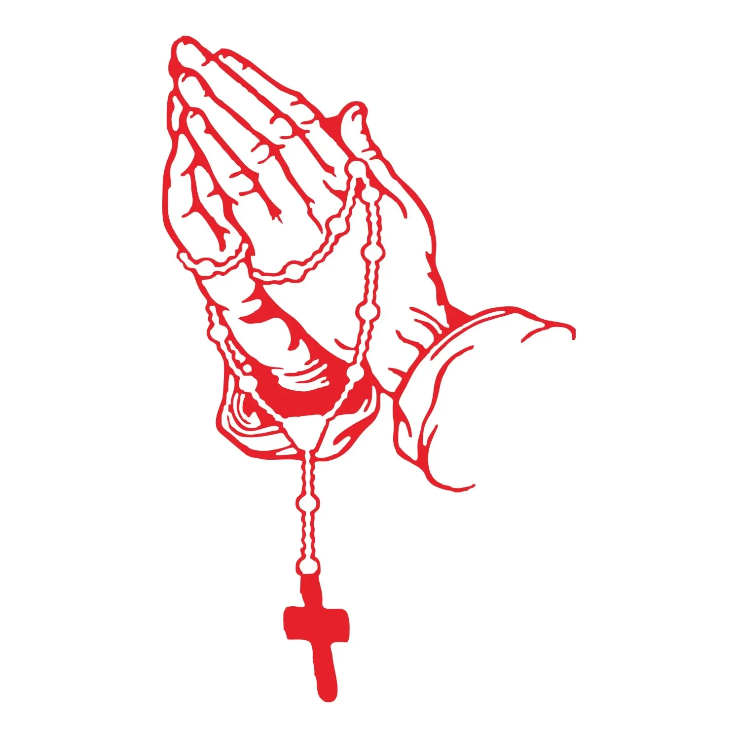 New Design Pearl Prayer Gesture Car Laser Stickers God Jesus Christ Car Body Motorcycle Vinyl Decal Decal Decoration, 18cm