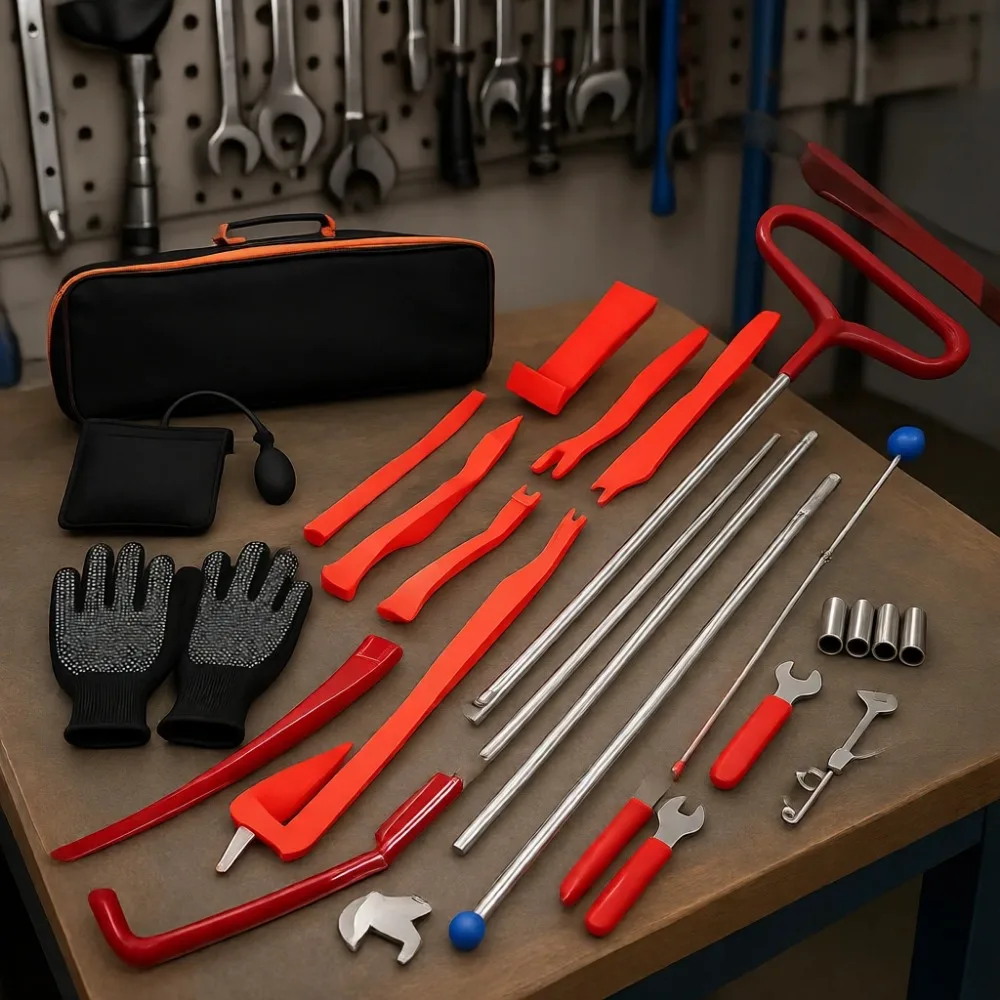 

68 Inch Steel Rod Air Wedge Pump Multi Purpose Vehicle Home Garage Repair Kit