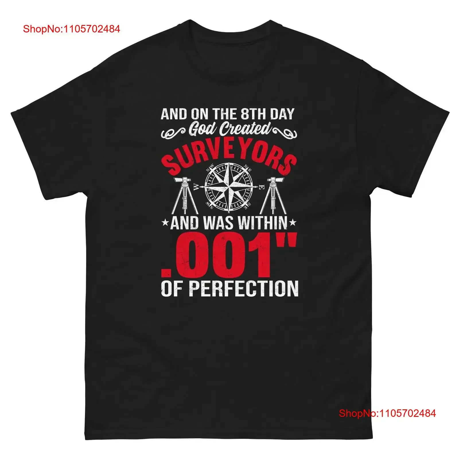 And on the 8th Day God Created Surveyors T shirt Land Surveying Surveyor Analyst vintage Washed Breathable homme fashion Soft