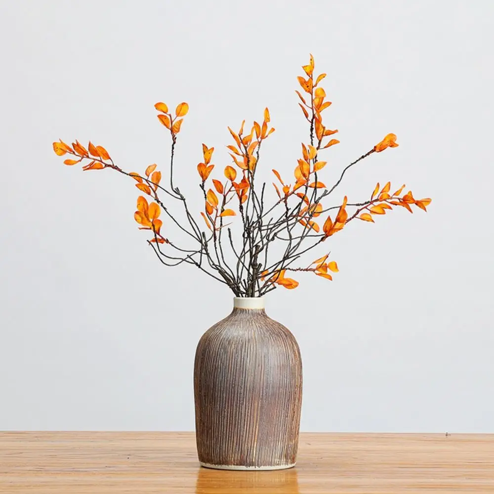 Plastic Autumn Artificial Branches Realistic Non-Fading Simulated Autumn Leaf Elegant Handmade Fake Plants Scene Layout