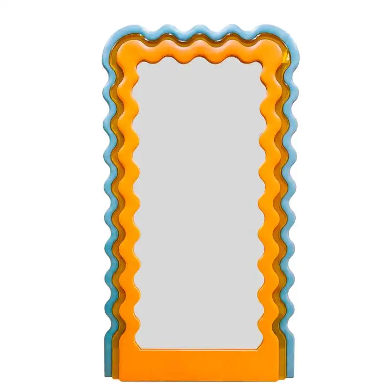 

Star Internet celebrity full-length mirror wave home bedroom floor mirror ins creative full-length mirror