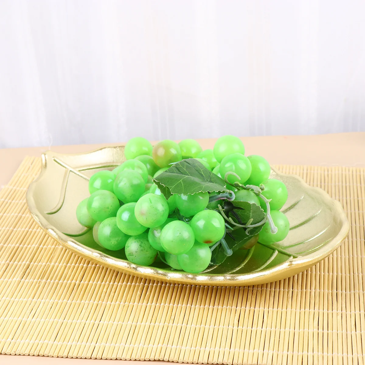 

Golden Leaf Shaped Tray Modern Jewelry Storage Tray Dresser Cosmetics Organizer Decorative Serving Dish for Bedroom Bathroom