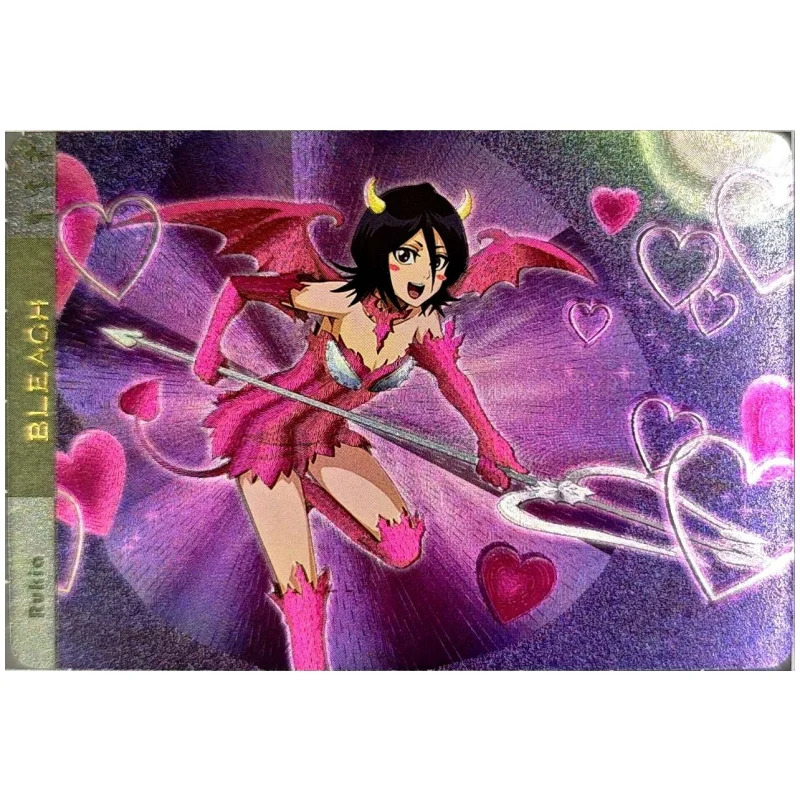 9Pcs/Set ACG Cards Bleach Kuchiki Rukia Inoue Orihime Halloween Version Anime Game Characters Collection DIY Color Flash Cards