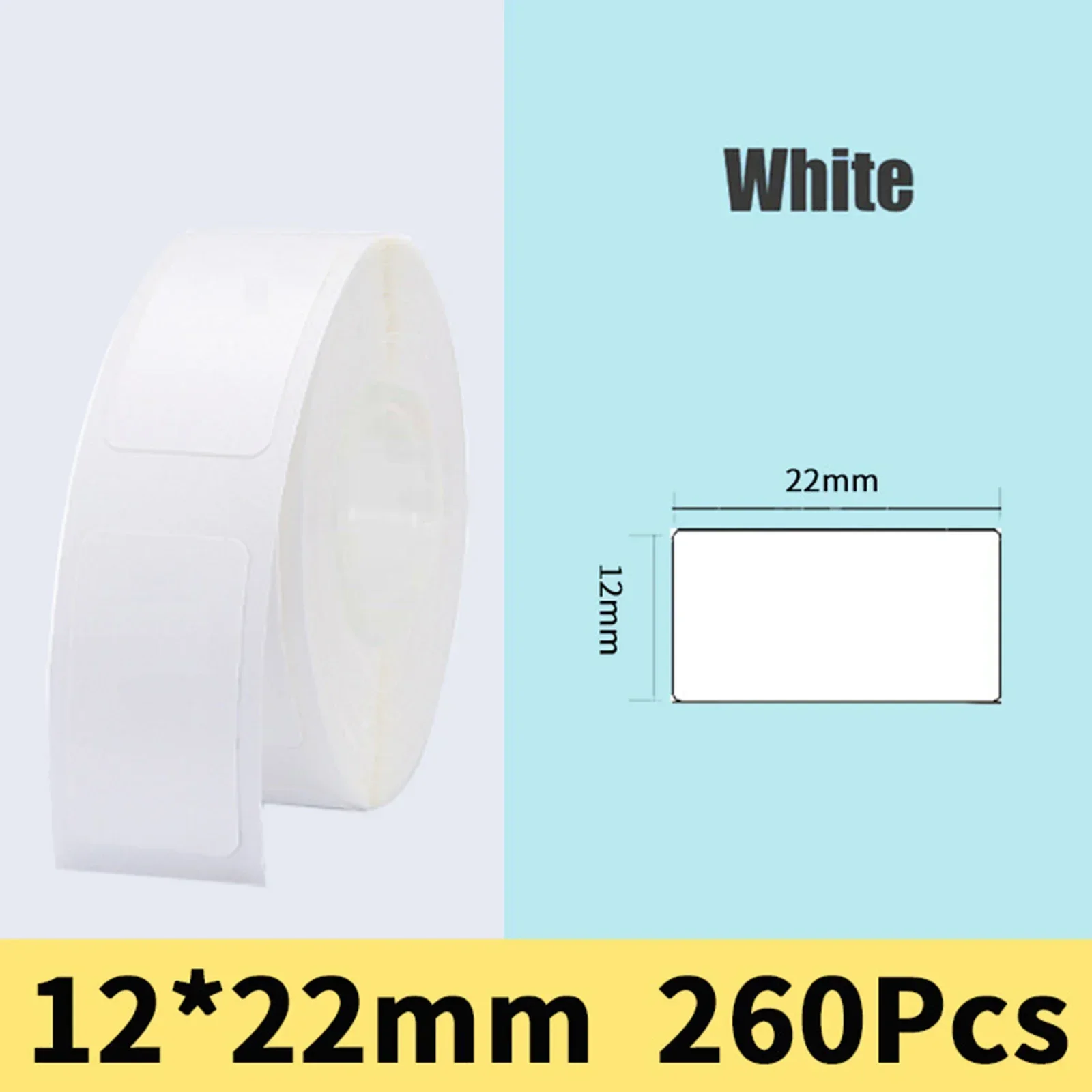 Thermal Labels Printer 12×22mm/12×40mm/15×50mm White Sticker Paper With Self-Adhesive For D11/D110 Label Maker