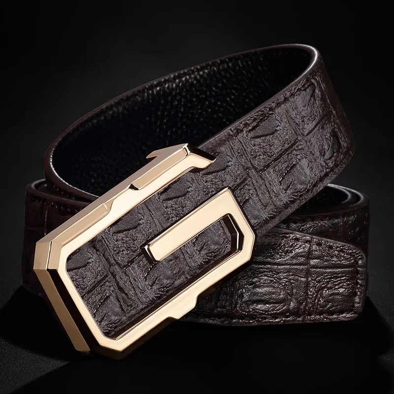 High Quality Fashion g Belt Luxury Men\'s Designer Leather Belt Classic Grey Shoulder Straps Gentleman Casual Leather Belt