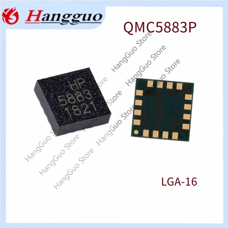 5-10PCS/Lot Original and brand new  QMC5883L QMC5883P L5883 silk screen L883 LGA-16 triaxial reluctance sensor IC chip