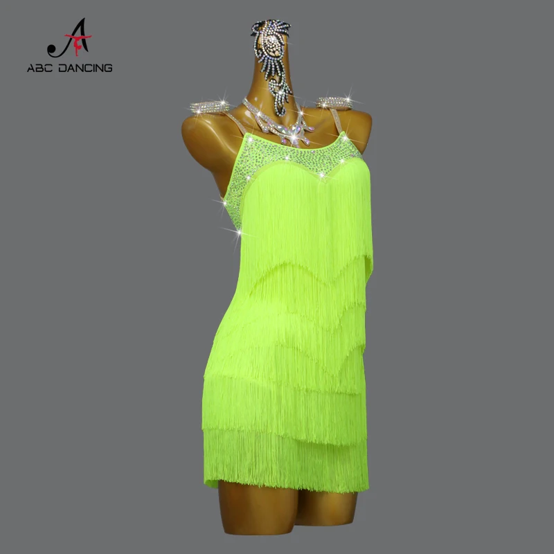 New Latin Dance Costume Women Stage Party Dress Practice Wear Skirt Cocktail Prom Clothes Line Suit Girls Samba Sport Customized