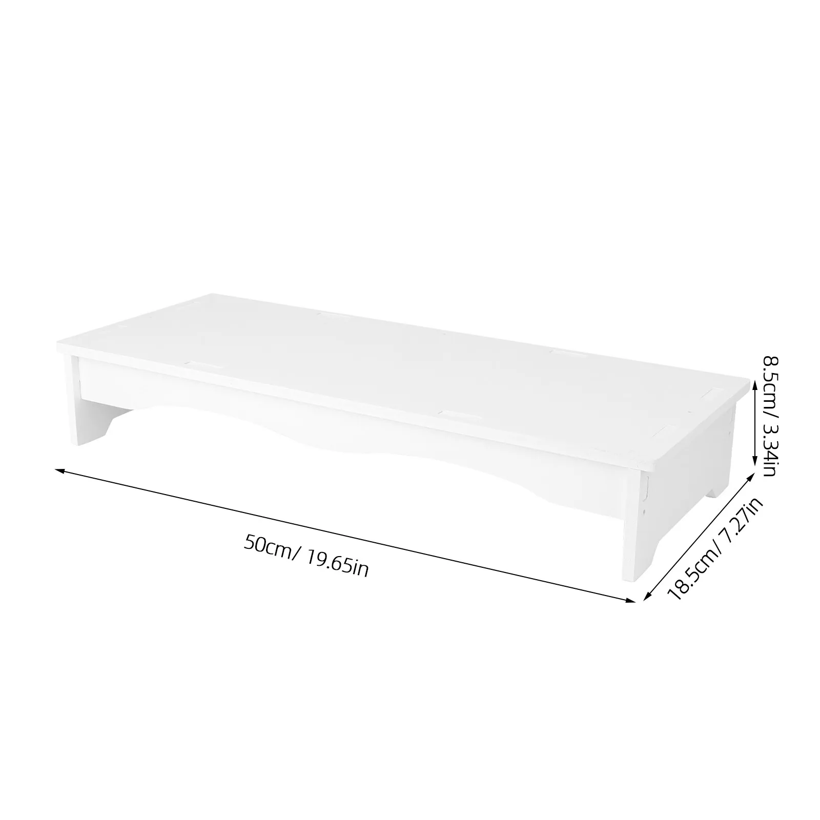 1Pcs Computer Monitor Heightened Rack White Sturdy Desktop Riser for Comfortable Viewing Ergonomic Screen Stand Keyboard Holder