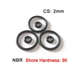 Shore Hardness 90 Degree Thickness 2mm NBR Rubber O-Rings Seal  Nitrile Butadiene Rubber Washers  Sealing Sizes Can Customized
