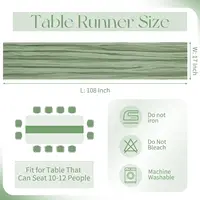 108"×17" Cheese Cloth Table Runner, Boho Gauze Table Runner for Wedding Party Bridal Shower Holiday Dining Table Decoration 2