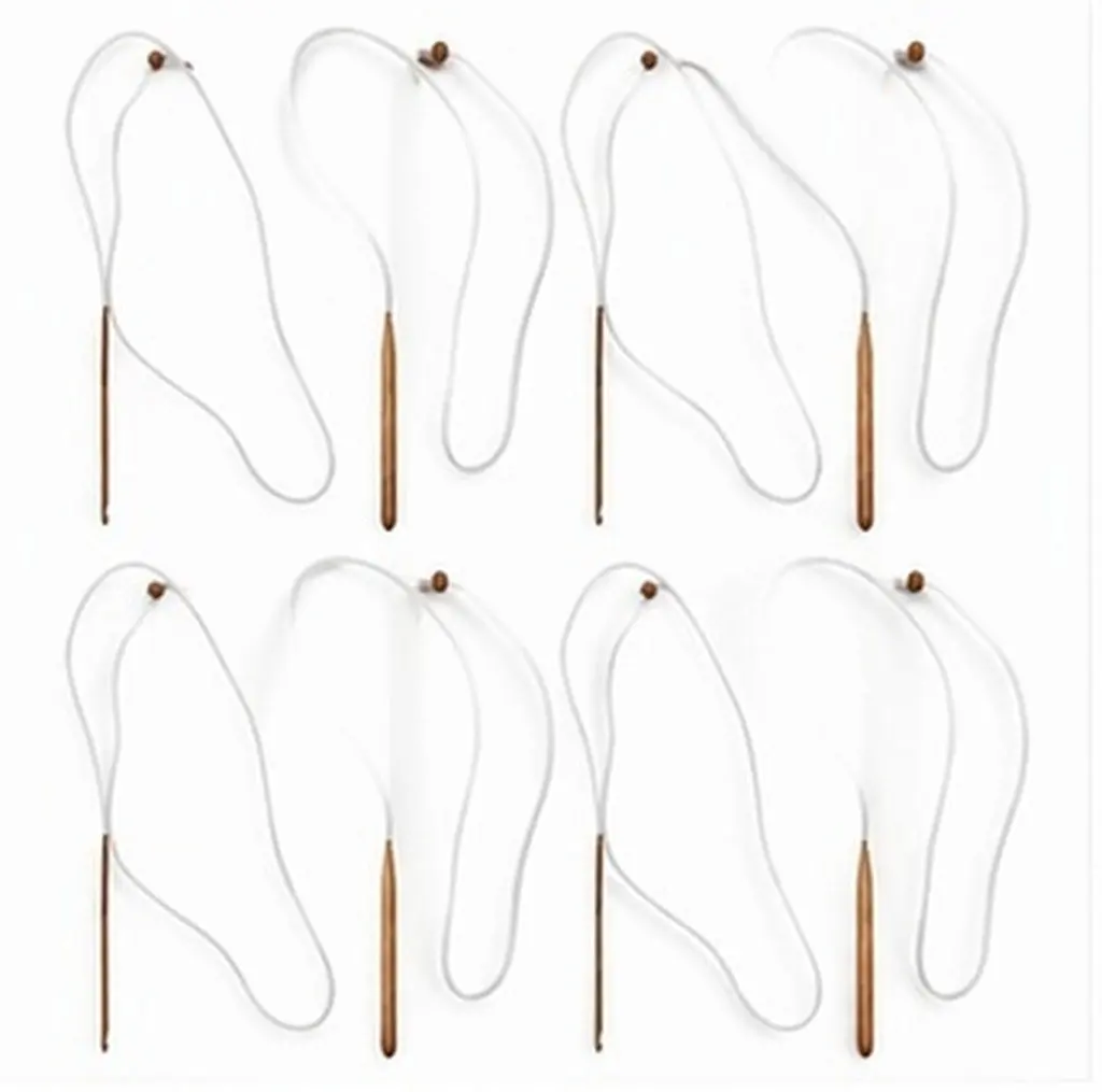 1Set Carbonized Extra Long Sweater Knitting Needles Easy Use Crochet Embroidery Punch Needle Sewing Kit for Handicrafts Knitting