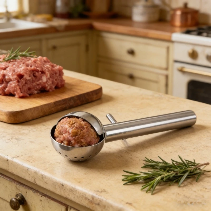 Stainless Steel Meatball Maker Tool Stuffed Meatball Press Mold, Effortless Kitchen Gadget for Homemade Meatballs& Rice Balls