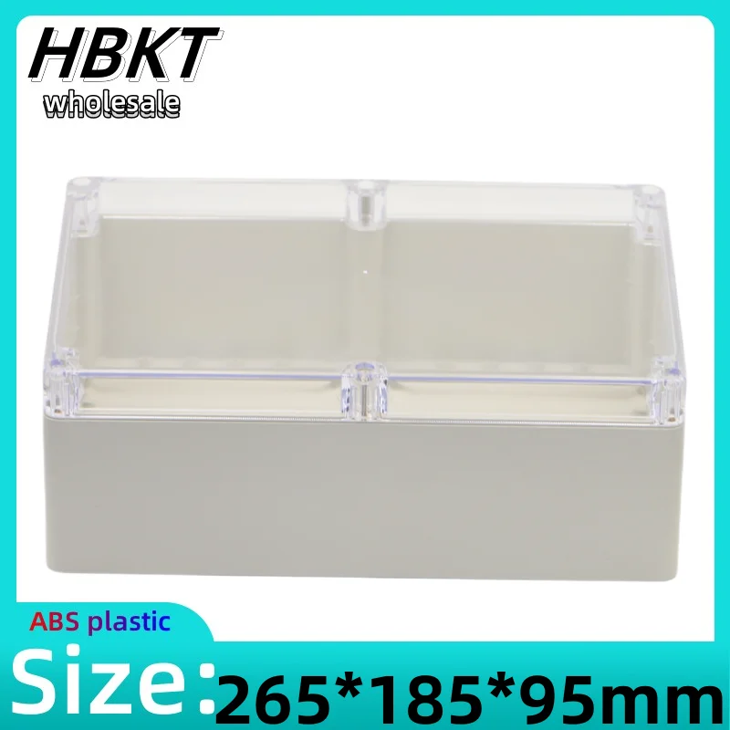 

1pcs 265x185x95mm DIY Plastic Waterproof Housing Electronic Junction Case Power Supply Box Sealed Instrument Case Connector