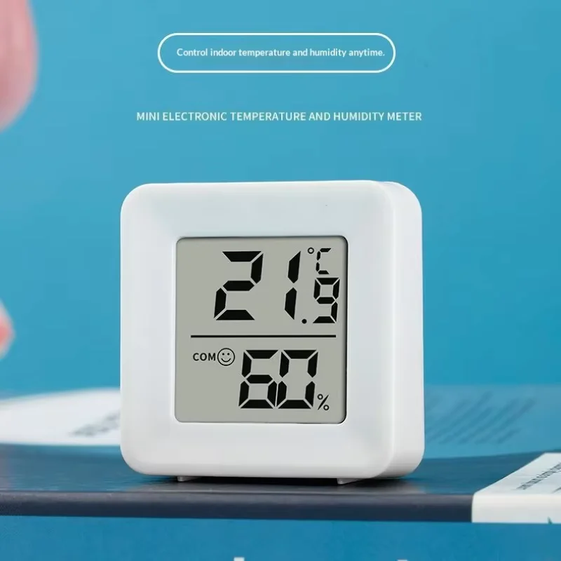 Electronic Indoor Temperature And Humidity Meter Mini Room Temperature Gauge Wall Mounted Dry And Wet Display Compact And Cute